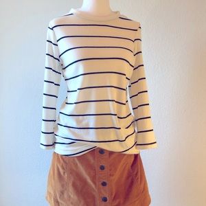 Soft knit stripe twist hem top - Nordstrom Melloday xs